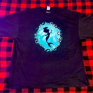 Disney The Little Mermaid Ariel Grotto Silhouette T-Shirt Size 3XLT Color Black